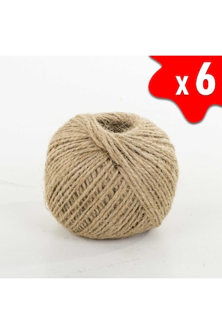 JUT DEKORATİF 6 TOP – 100 Metre 100 Gram ÇUVAL HASIR HALAT İPİ