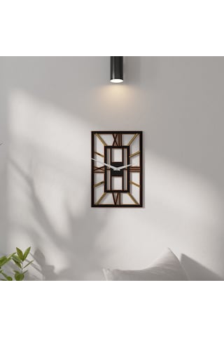 Minimalist Tasarımlı Ahşap Duvar Saati Gümüş