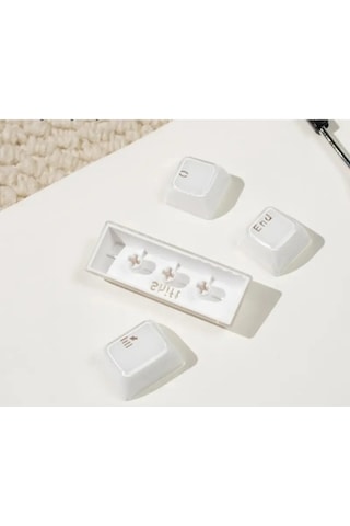Mekanik Klavye Crystal Jelly Keycap -136 Tuşlu Yarı Saydam Rgb Tuş Takımı Beyaz