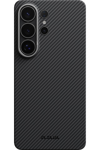 Samsung Uyumlu Galaxy S26 Ultra Kılıf M-safeli 600d Aramid Fiber Pitaka Ultra-slim Classic Twill Kapak Siyah-gri Siyah - Gri