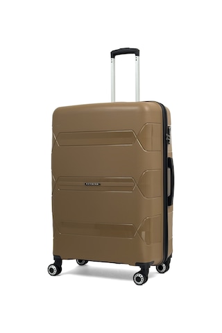 Reymond Luggage Lucas Polipropilen Kırılmaz Valiz, Büyük Boy Gold