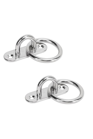 2'li Halkalı Mapa. Paslanmaz Krom. 2 Delikli 6mm