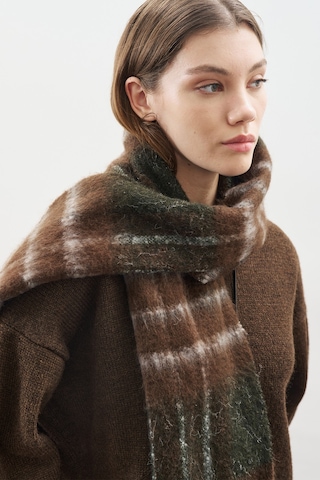 Ekose Desenli Atkı Gri Gri