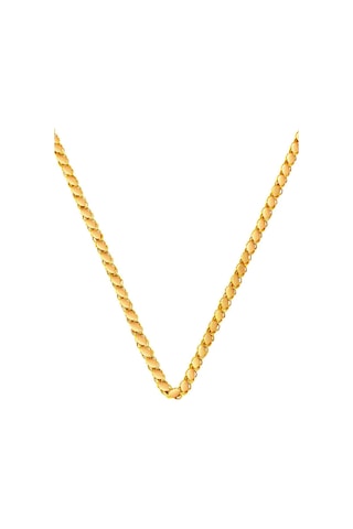 Bilezikci Pullu Zincir Kolye 14 Ayar 60 Cm. 3,5mm Enli Sarı Altın