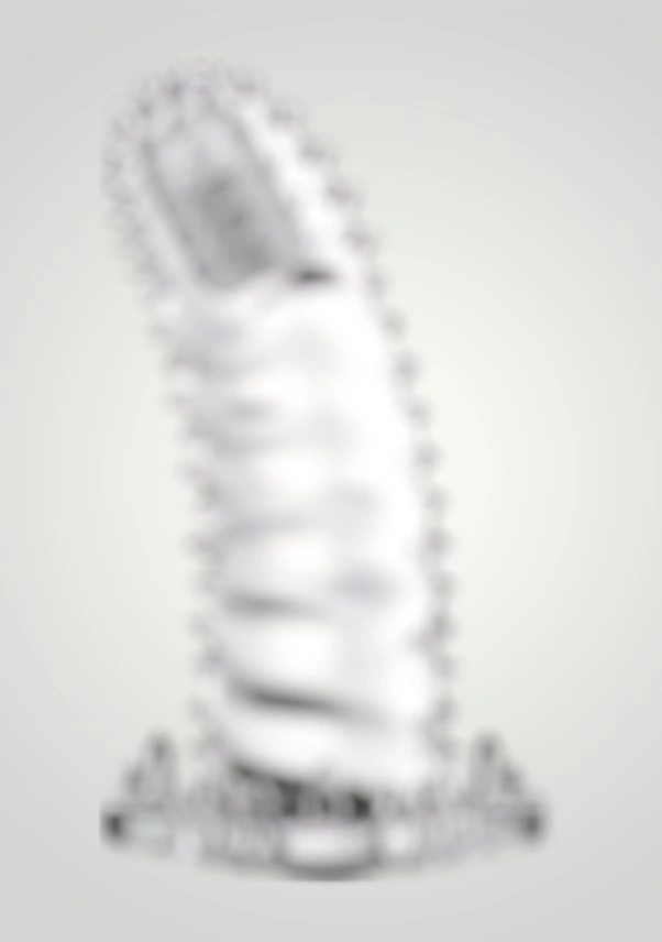 xShopum 4 Cm Uzatmalı Eğik Titreşimli Şeffaf Penis Kılıfı