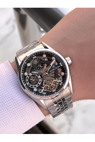 Daniel Klein Otomatik Mekanizma Mehtap Ve Güneş Kadranlı 2 Yıl Garantili Erkek Kol Saati Otm.13855.2 Gümüş