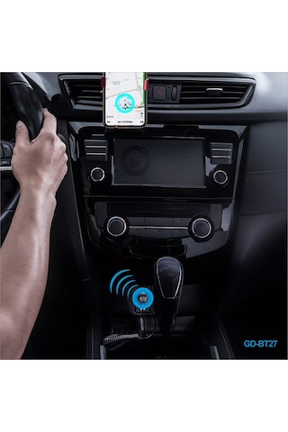 Go Des Gd-bt27 Spiral Kablo Tasarımlı Aux Bluetooth Adaptör V5.1 Siyah