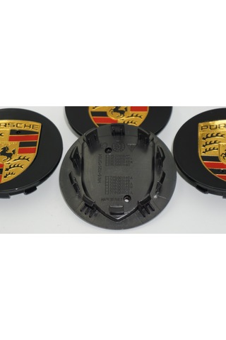 Dk Tuning Porsche Siyah Jant Göbeği Kapak Seti 76mm