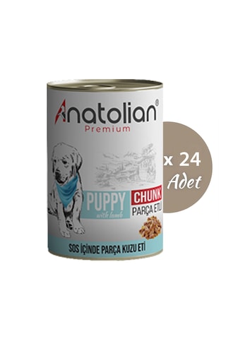 Anatolian Premium Kuzulu Parça Etli Yavru Köpek Konservesi 24 X 400 G