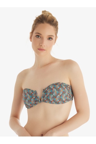 Kadın Bikini Üst 10717 - Desenli Çok Renkli