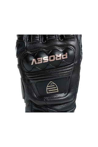 Motosiklet Eldiveni Carbon Titanium Full Koruma Deri Motorcu Eldiven Siyah Uyumlu