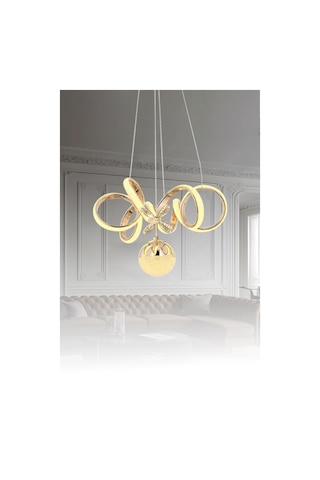 Eray Aydınlatma 9168-1 Gold Kristal Taşlı Led Avize Sarı