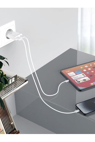 Fulltech Fc71 30w Gan Süper İnce Hızlı Şarj Adaptörü 1x Usb-a + 1x Usb-c Pd 30w & Qc 3.0 Destekl