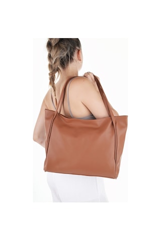 Muggo Lea Kadın Shopper El Ve Omuz Çantası Taba
