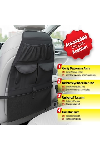 Automix Premium Koltuk Arkası Organizer Siyah 44990