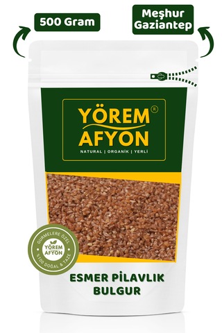 Yörem Afyon Meşhur Gaziantep Yeni Mahsul Organik Tarım Esmer Pilavlık Bulgur 500gr.