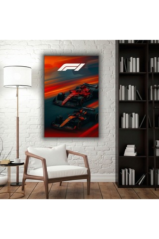 Formula 1 Motors Temalı Dekoratif Cam Tablo -18