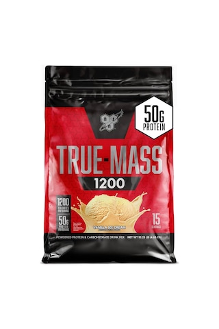 Bsn True Mass Weight Gainer Muscle Mass Gainer With Whey And Casein Protein For Post Workout 4,65 Kg