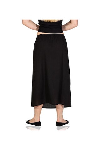 Jüpon Şile Bezi Pamuk Uzun Etek Astarı Tam Boy Jipon Siyah Syh