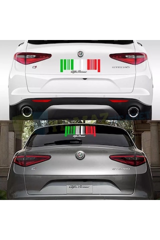 Alfa Romeo Cam Tampon Giulietta 159 156 Oto Sticker Yapıştırma 25 X 9 Cm