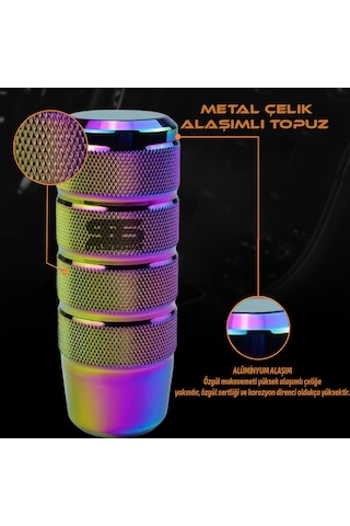 Metal Vites Topuzu Tırtıklı Parlak Yanıklı Hologram Alüminyum Çelik Alaşım Universal Manuel Vites Hologram