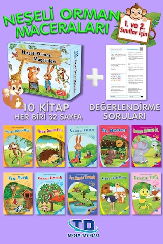 1. Ve 2. Sınıflar Için Neşeli Orman Maceraları 10 Kitap
