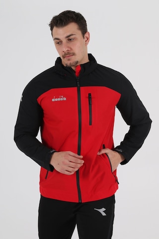 Diadora Elite Yağmurluk Kırmızı Siyah Kırmızı