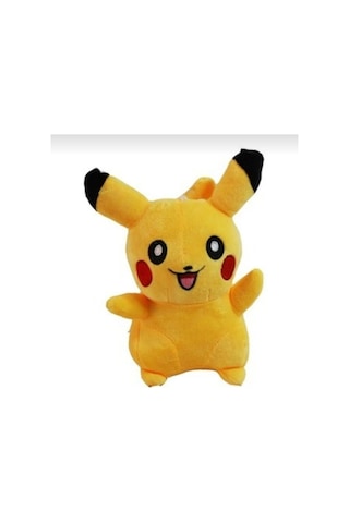 %100 Yerli Üretim Sarı Renk Pikaçhu Pokemon Peluş Oyuncak 34 22 Büyük Boy Sarı