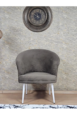 Tekli Teddy Beyaz Boyalı Sivriltme Ayak Çay Seti Koltuk Tekli Ber Çok Renkli