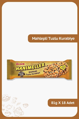 Ülker Hanımeller Mahlepli Tuzlu Kurabiye 18 x 81 G Ülker Hanımeller Mahlepli Tuzlu Kurabiye 18 x 81 G