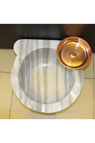 Marmara Ince Dilimli Kulaksız Mermer Kurna