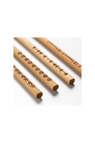Ikea Trebent Yemek Çubuğu, Bambu, 4 Çift Çok Renkli