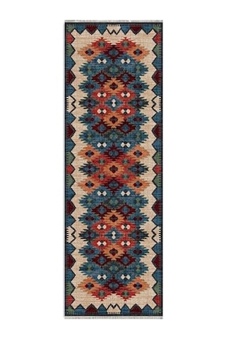 Kaymaz Şönil Halı, Modern Desen, 80x150 Cm, Anti-alerjik 609 Gri