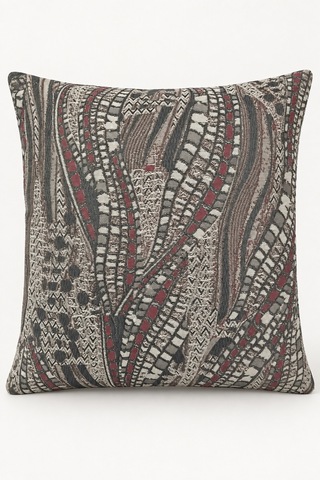 Fuly Consept Nerva Soyut Desenli Kırlent Kılıfı 45x45 Cm Pastel Bordo Gri 1 Adet