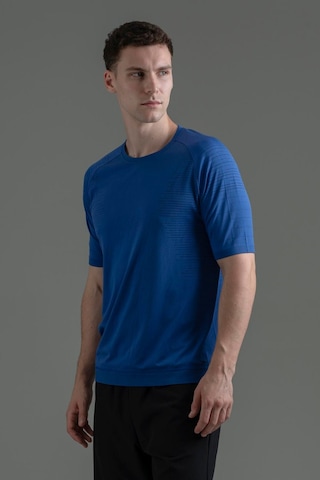 Maraton Slimfit Erkek Bisiklet Yaka Saks- T-shirt Saks-