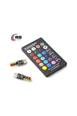 T10 Led Kumandalı Rgb 16 Renk ve Çakarlı Seçeneği Park Lambası
