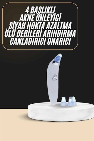 Mey İthalat Siyah Nokta Temizleme Cihazı 4 Başlıklı Vakumlu Pilli Ölü Deri Arındırma