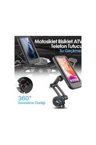 Gidon Bağlantılı Su Geçirmez Mıknatıslı Motorsiklet Telefon Tutucu Çok Renkli