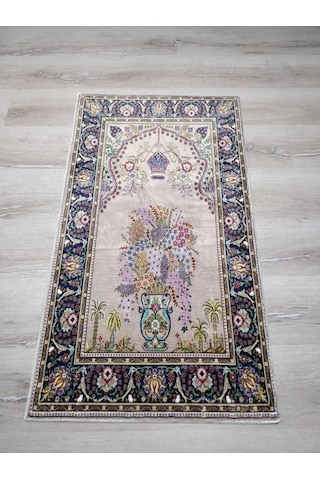 Bambu Halı Seccade Sec12 Bej Namazlık 70X110 Cm