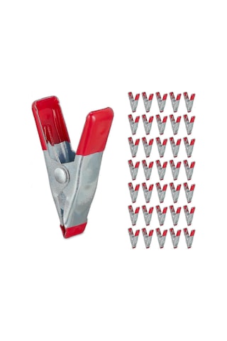 36 Parça Pense Seti Metal Mengene Kelepçesi 20mm Genişlik Kırmızı Kendin Yap Zımba Telleri Diğer