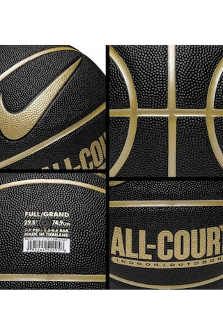Nike Everday All Court 8P Basketbol Topu 7 Numara Siyah Altın