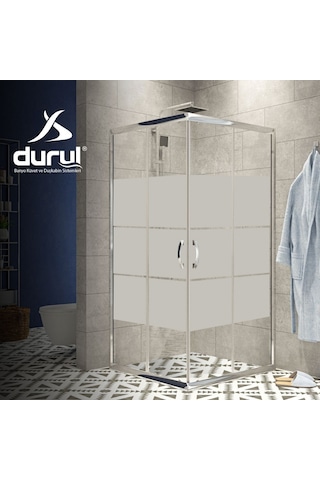 Durul Kare Ve Dikdörtgen Parlak Profil 5Mm Kumlama Box Desen H190 Beyaz - Şeffaf