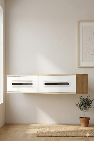 Da1220dbs Rany Dresuar , Antre Hol Rafı Safirmeşe-beyaz-silver 120cm