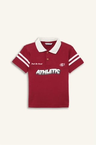 Defacto Oversıze Kısa Kollu Polo Tişört Erkek Bebek G7483a526smbr468 Bordo-br468