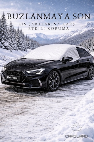 CARGUARD Oto Branda Araba Brandası Buzlanma Önleyici Araç Tentesi Ön Cam Güneşliği Buz Kar Koruyucu Yarım Cam Brandası
