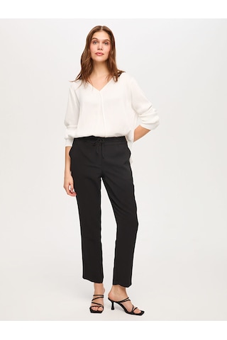 Faik Sönmez Beli Lastikli Comfort Fit Pantolon B00051-2 B00051-210 Siyah