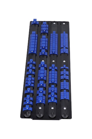 Symbee 80'li Soket Organizatörü: Demir+abs Malzeme, Yaylı Top Rulmanlı, Derin/sığ Metrik/sae Soketleri, Araç Kaybını Önler, Çekmece/üstü Depolama