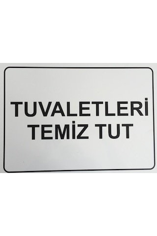 Lorex Lr-Is7222 Tuvaletleri Temiz Tut Pvc Uyarı Ikaz Levhası