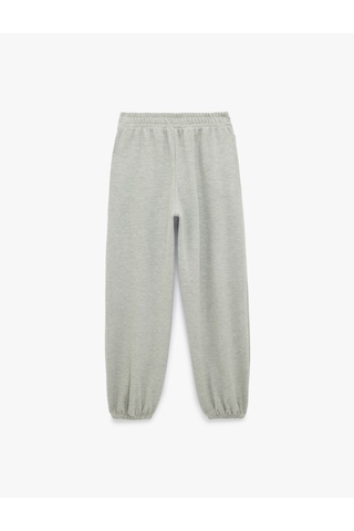 Koton Beli Lastikli Cep Detaylı Basic Jogger Eşofman Altı Gri Melanj 7wal40053ık