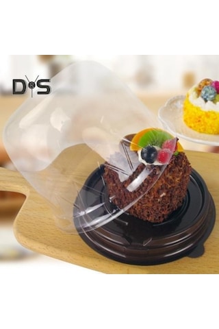 Novahub 50 Adet Şeffaf Mooncake Kutusu Yuvarlak Derin Cupcake Kabı, Mutfak Aksesuarları, Pet Malzeme, Siyah, 12cm X 8cm, Multifonksiyonel, Restoran, Kafe İçin Siyah